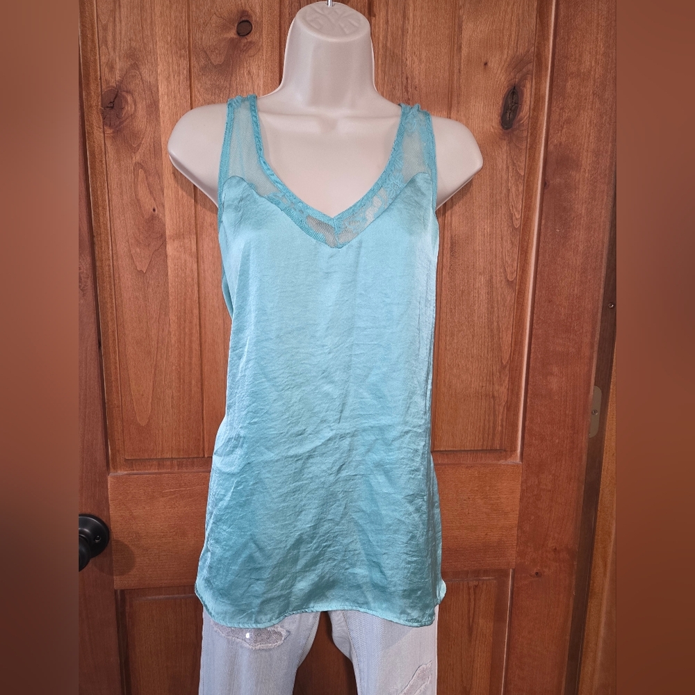 Maurices Teal Lace Sleeveless Blouse